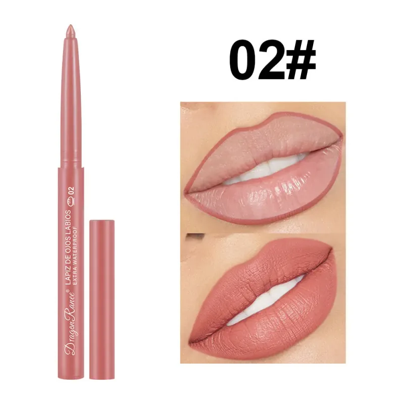 Tužka na rty Vodotěsná Tužka na rty s dlouhou výdrží Tužka na rty Matná Začátečník Automatická Tužka na rty Bean Hydratační nepřilnavé cup Lips — image 16