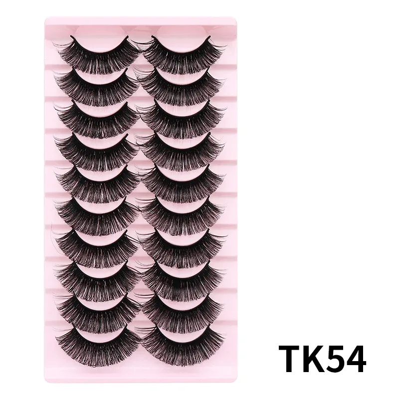 10 Pairs Russian DD Curl Bulk Fluffy Strip Lashes Natural Soft False Eyelashes Reusable Handmade Eye Lashes for Daily&Party — image 36