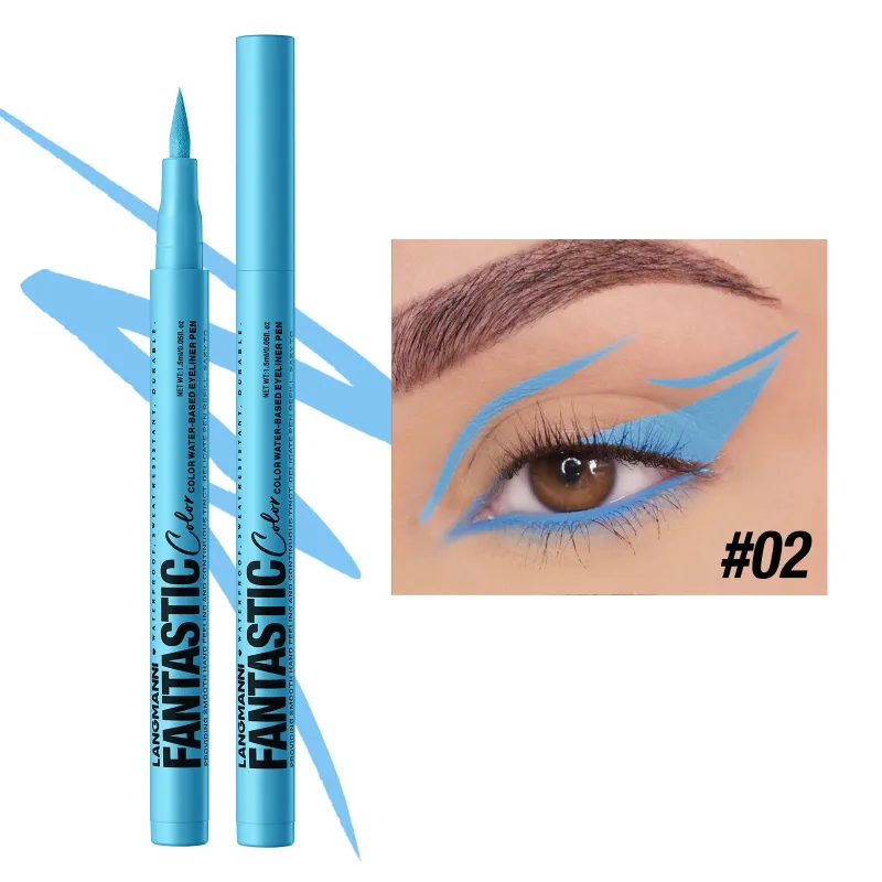 Matte Blue Black Liquid Eyeliner Pen Waterproof 12 Colors Ultra-thin Colorful Eyeliner Smooth Quick-Drying Eye Liner Pen Makeup — image 14