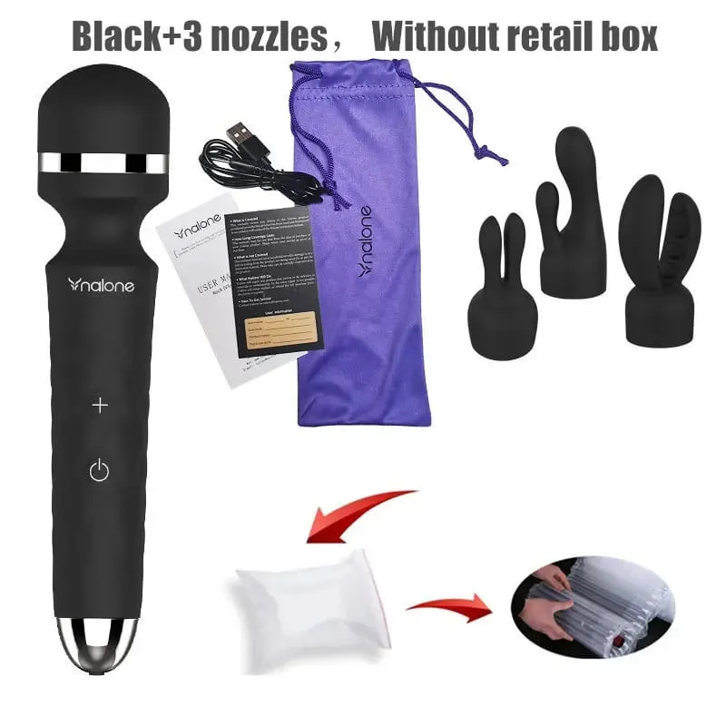 Nalone Rock Powerful Clitoris Vibrator USB Recharge Magic Wand AV Vibrator Massager Sexual Product Erotic Sex Toys for Women — image 18