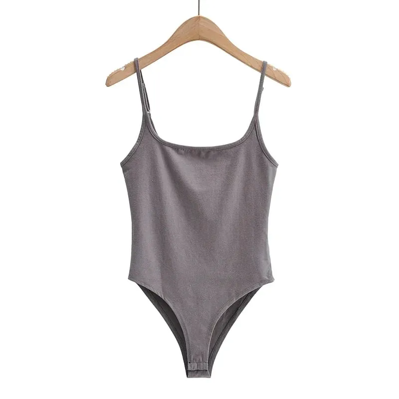 Summer New Arrivals in Store Pure Color Thin Stretch Knitted Sling One-Piece Sexy Beach Style — image 6