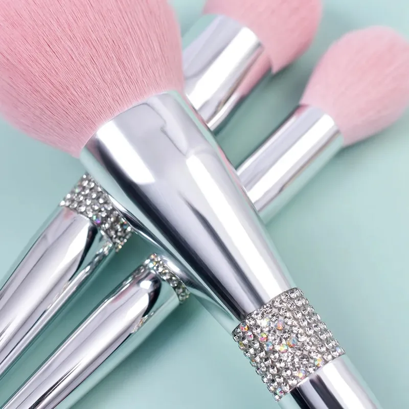 New 11 Pcs/set Diamond Makeup Brushes Set Powder Foundation Blush Contour Eyeshadow Brow Lashes Cosmetic Brushes Beauty Tools