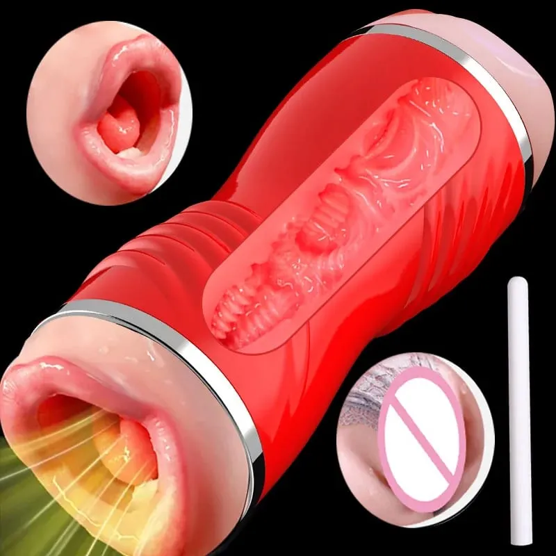 2 I 1 realistisk kunstig vagina til mænd onaner kop Deep Throat Blowjob massager lomme fisse erotisk penis sexlegetøj til voksne — image 1