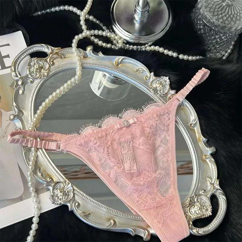 Kant Vrouwen Ondergoed Mini Slipje Fancy Elegante Slips Sexy Transparante Vrouwelijke Lingerie Intieme Kleding Lage Taille G-String — image 6
