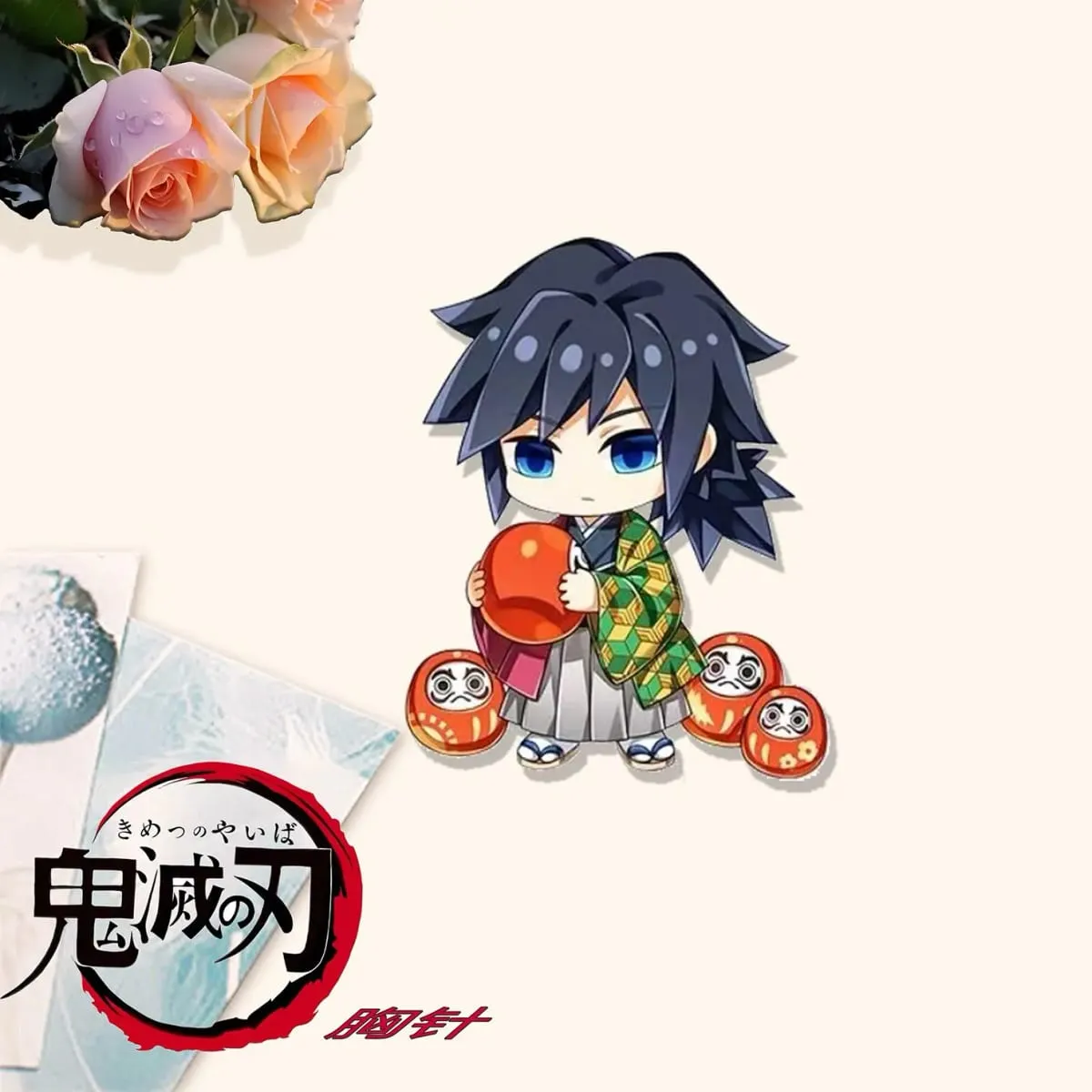 Demon Slayer Cute Q-version Brooch Kochou Shinobu Kamado Tanjirou Agatsuma Zenitsu Badge Jewelry Anime Pins Halloween — image 2