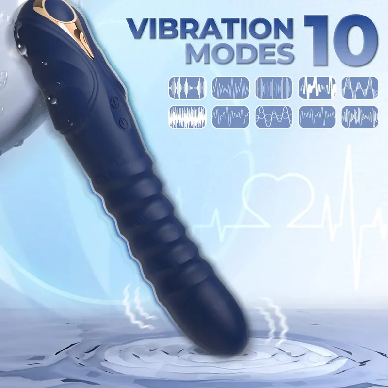 דחף ויברטור G Spot Vibrator דילדו אנאלי עם 10 רטט 3 דחף סיליקון נוזלי עיסוי נרתיק ממריץ דגדגן — image 3
