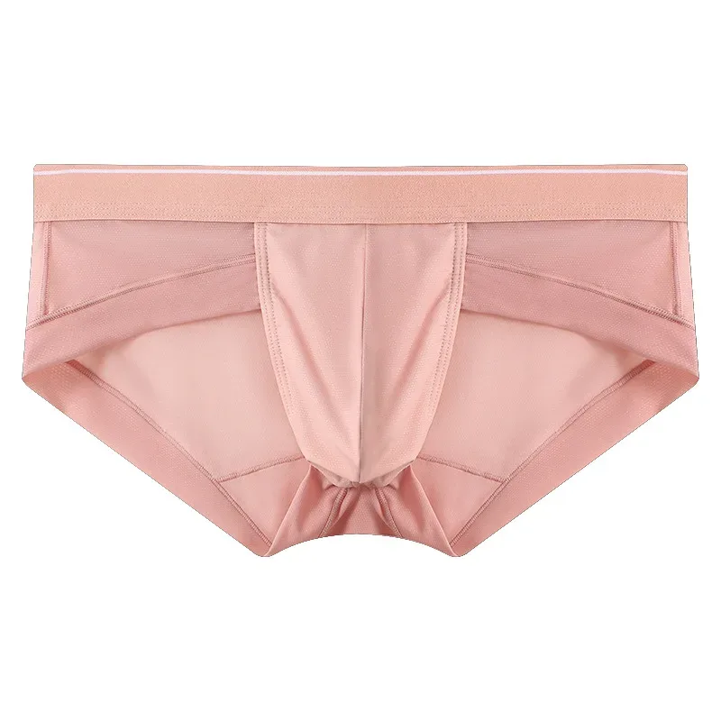 New sissy Men's panties Super Soft Comfortable Underwear Ice Silk Sheer Mesh Men's Briefs Printed Shorts Low-Waist Underpants — image 18