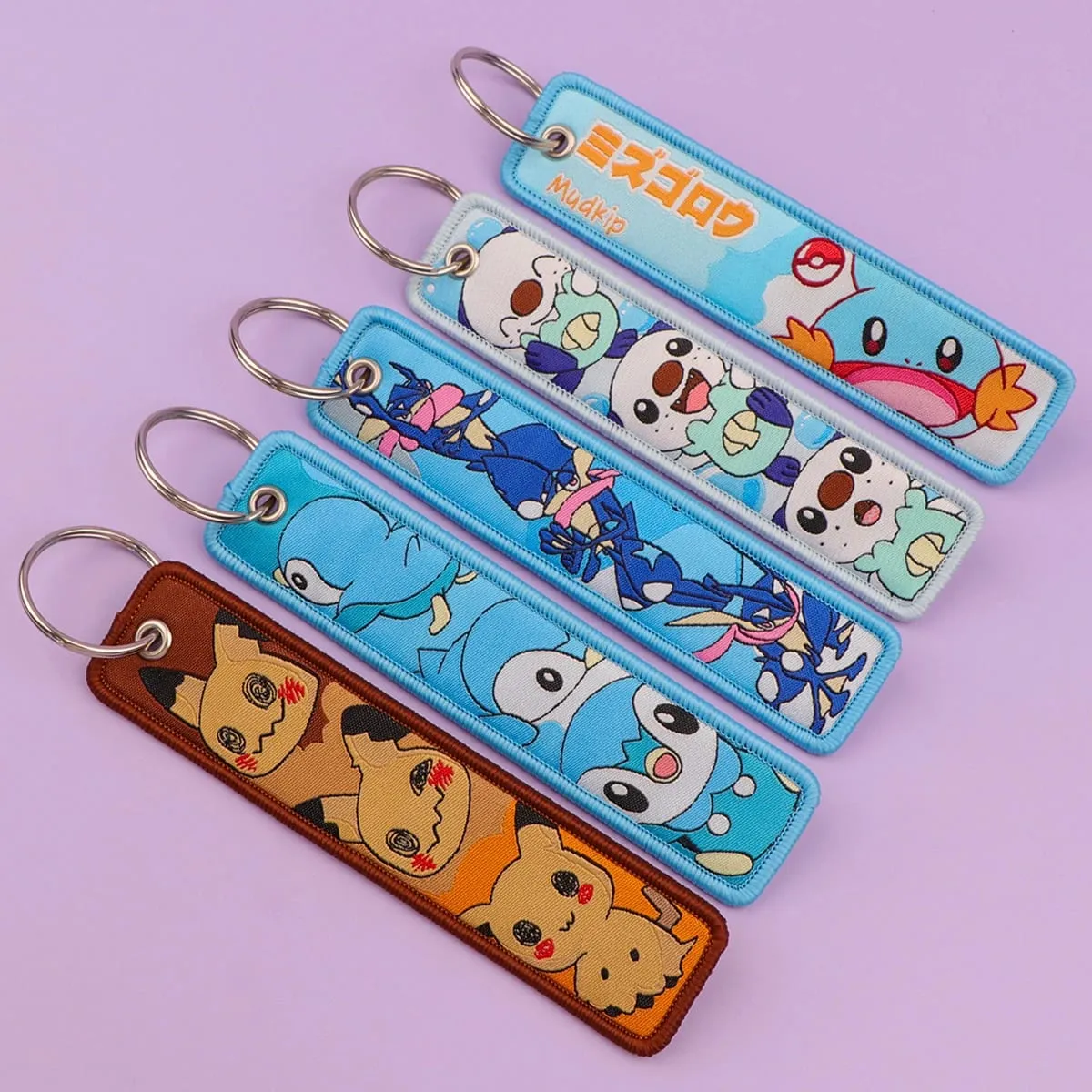 Japanese Anime Elf Monsters Keychain for Cars Backpack Key Holders Embroidery Keyrings Key Tag Jet Tag Accessories Gifts 1pcs — image 6