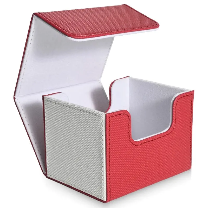 Card Deck Box PU Leather Strong Magnet Card Case Holds 120+ Single Sleeved Cards Fits for Magic Yugioh TCG Cards — image 6