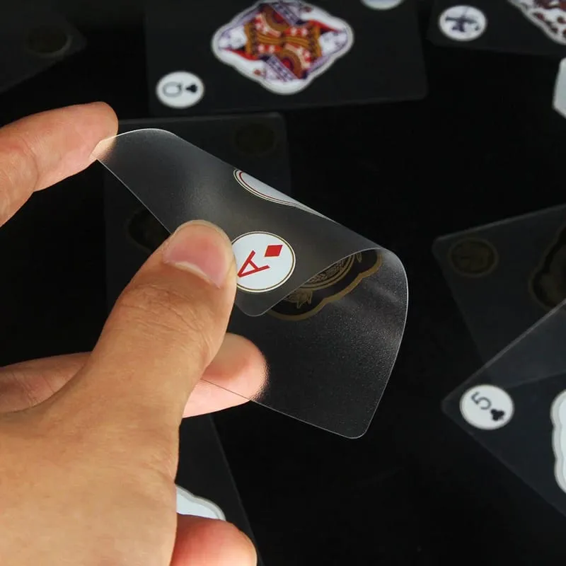 Playing Cards with Transparent PVC Plastic Waterproof Poker Card with A Box Perfect for Blackjack Euchre and Other games — image 2