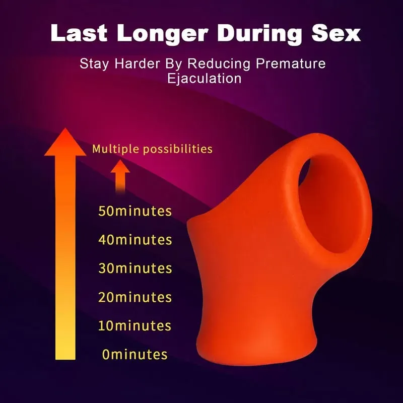 Penis Cock Ring Silicone Ball Stretcher Cockring Penisring Scrotum CBT Tug Sex Delay Ejaculation Toys BDSM Bondage Erection Men — image 2