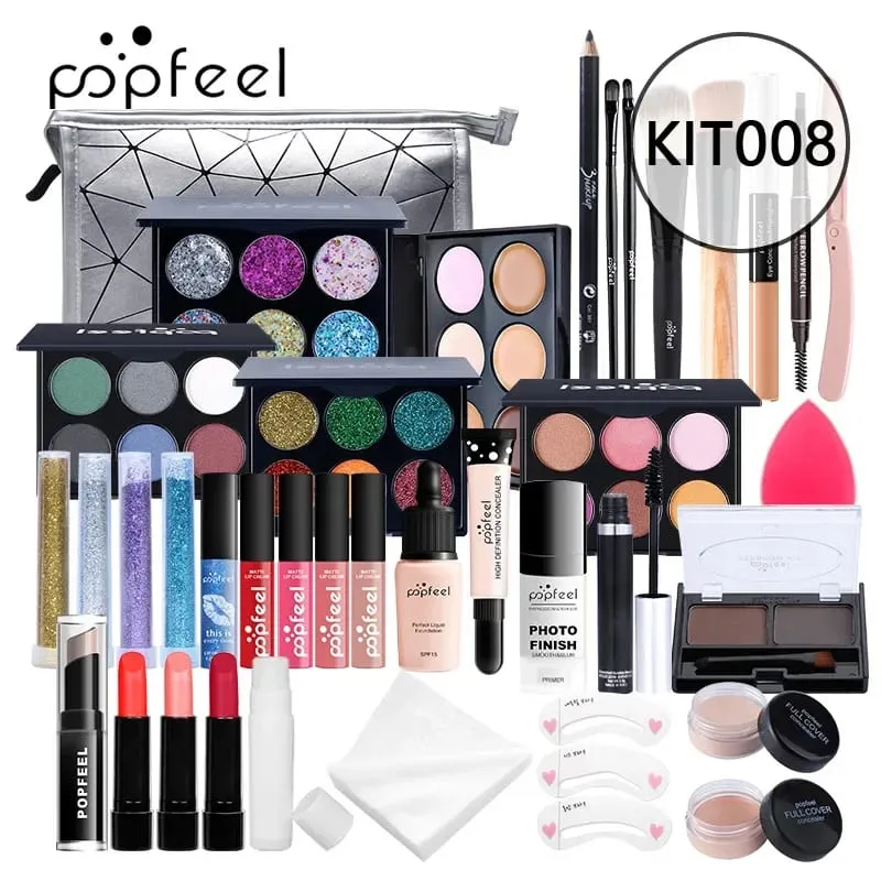 Christmas Makeup Gift Box Foundation Eyeshadow Powder Long Lasting Lip Ink 27 Pieces Birthday Gifts Makeup for Women Full Kit — image 19