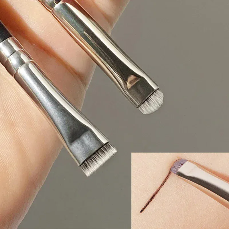 Makeup Brushes Eyeliner Eyebrow Detail Brush Portable Small Angled Flat Round Brush Professional Liner Brow Beauty Make Up Tools — image 1