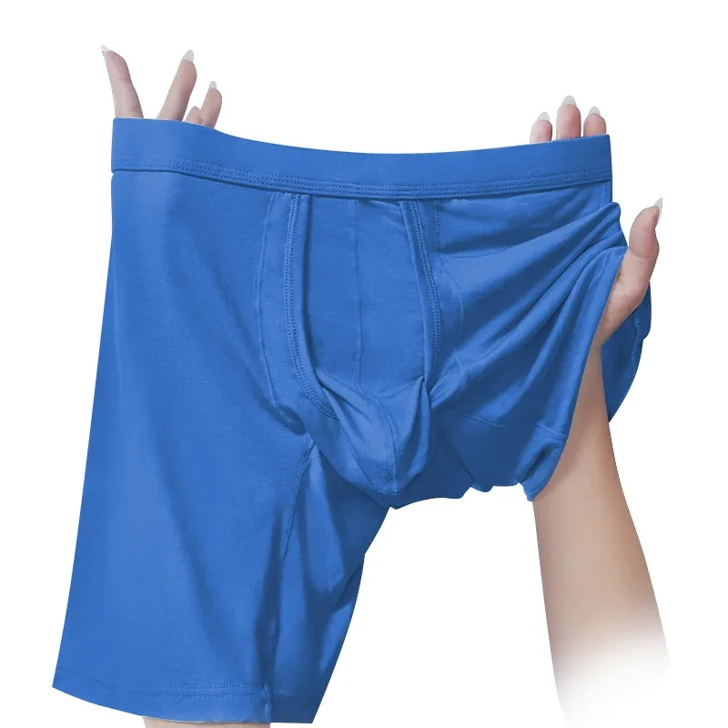Men's Boxers Shorts Cotton L Underwear Man Breathable Pouch Panties Middle Long Leg Underpants Male Cueca Hombre — image 5