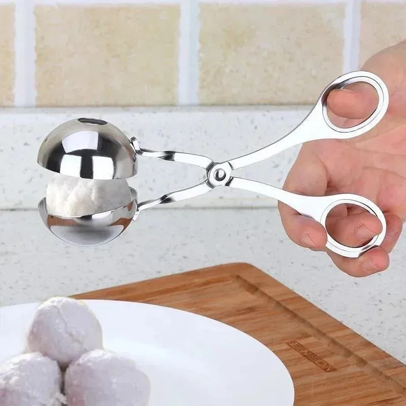 Meat Ball Maker Tool Stainless Steel Clip Round Rice Ball Shaper Spoon Meatball Making Mold Non Stick Stuffed Kitchen Gadget — image 6