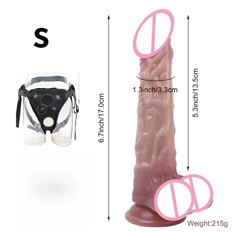 สวมใส่ Strapon อวัยวะเพศชายสำหรับผู้หญิง Super ยาวซิลิโคนขนาดใหญ่ Anal Plug ช่องคลอดผู้ใหญ่ขนาดมาตรฐานสายเพศของเล่นสำหรับ wome18n