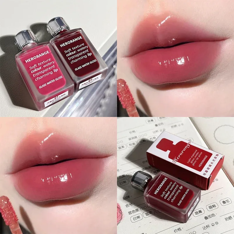 Water-Glow Mirror Lip Gloss Long Lasting Moisturizing Hydrating Lip Tint Makeup Skin-Brightening Lipstick Korean Women Cosmetic — image 11