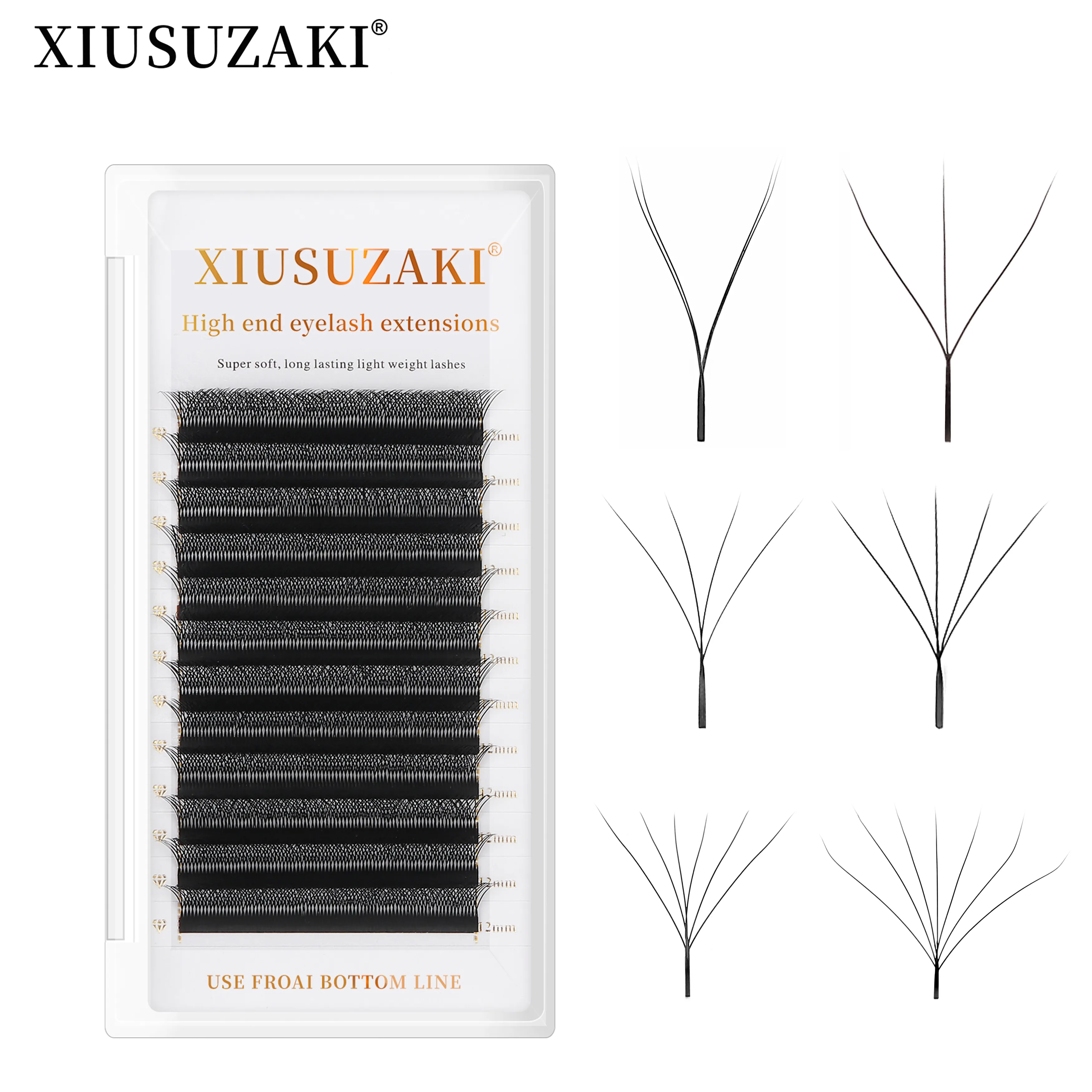 W Shaped Bloom 2D 3D 4D 5D 6D 7D 8D Automatic Flowering Premade Fans Eyelashes Extensions Natural yy Individual Lashes — image 2