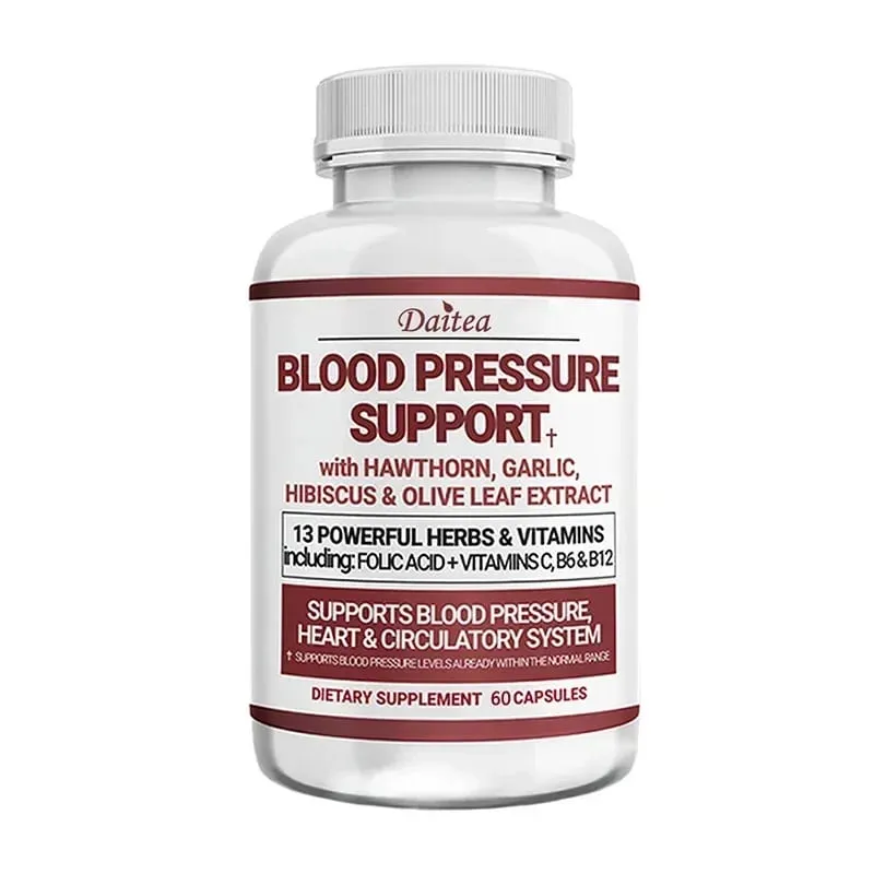 Blood Pressure Support Supplement - Heart Cholesterol Cardio - 13 Vitamins with Vitamins C B6 & B12 Hawthorn & Olive Leaf — image 8