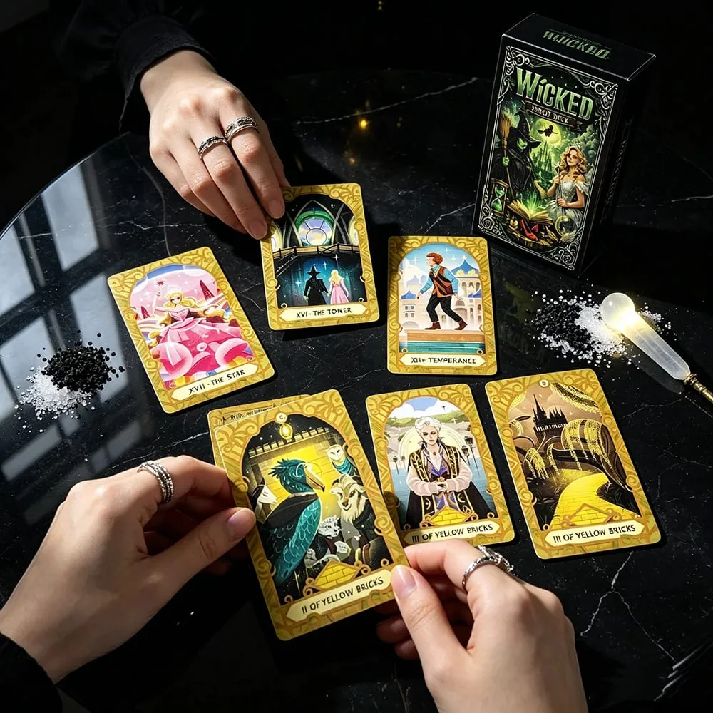 Mazzo di Tarocchi Malvagi 78 Tarocchi Fantasia Magia Strega Divinazione Carte Gioco Previsione del Destino Tarocchi Gioco da tavolo Giochi di Halloween Regalo — image 3