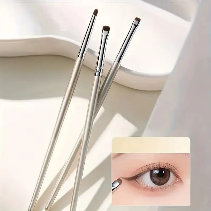 3pcs Makeup Brush Set Blade eyeliner brush fine oblique head eyebrow brush outline eyeliner ultra-thin eye shadow brush makeup b — image 23