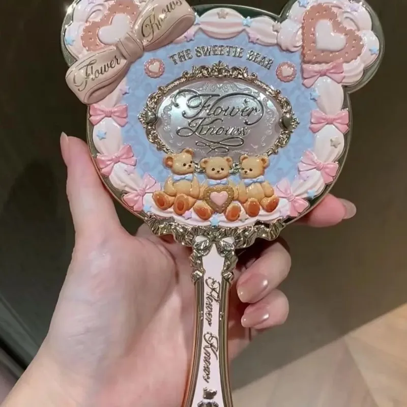 Flower Knows Makeup Kit Sweetie Bear Concealer Palette Silk Satin Blusher Lip Jelly Mirror Hair Clip Makeup Bag Mini Powder Set — image 5