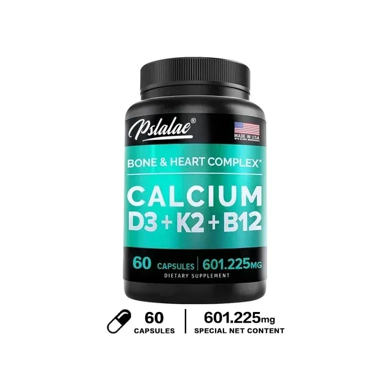 Calcium 600 Mg Vitamin D3 K2 B12 Supplement - Provides Heart Bone and Immune Support for Women and Men — image 8