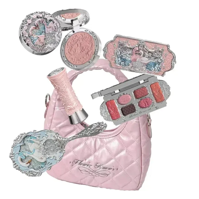 Makeup Set Flower Knows Bunny Garden Collection 6 Color Eyeshadow Palette Embossed Blusher Shine Lipstick Kit Maquiagem — image 5