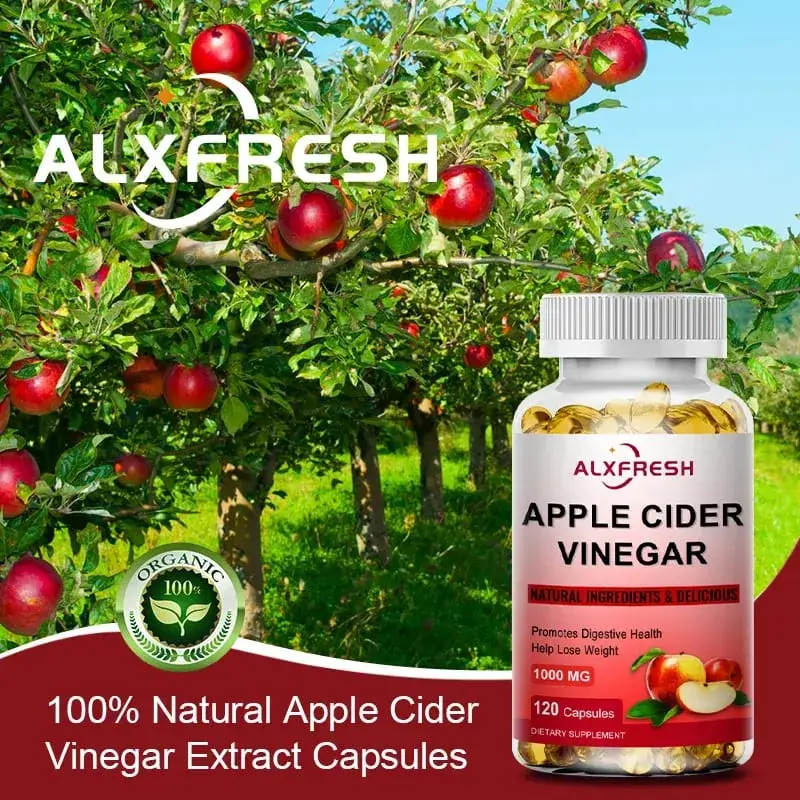 Alxfresh Κάψουλες Μηλόξυδου με Βιταμίνες Ψευδάργυρου | 1000 mg | Υγιές συμπλήρωμα μη ΓΤΟ — image 5