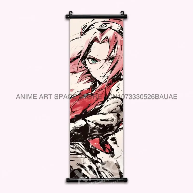 Anime Naruto Hanging Painting Hatake Kakashi Wall Art Scrolls Picture Uchiha Sasuke Home Decor Canvas Poster Haruno Sakura Mural — image 9