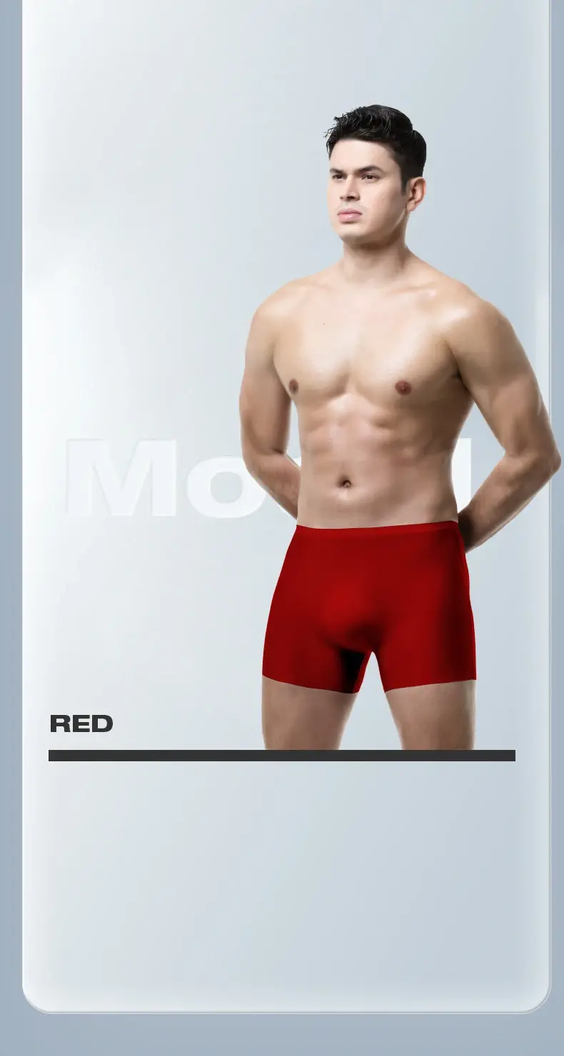 3-Pack of Men's Underwear, Men's 3D Molded Ice Silk Boxer Briefs, Seamless Thin Boxer Briefs, Extended Sports Summer Shorts — image 16