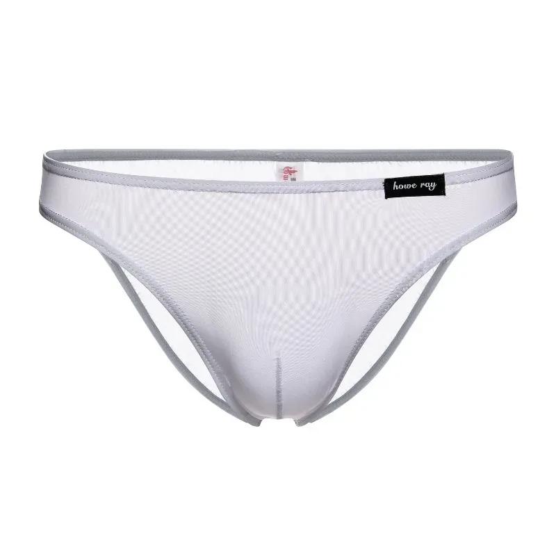Ice Silk Seamless Briefs Man Bulge Pouch Underwear Sexy Translucent Panties Male Breathable Comfy Underpants Summer Lingerie — image 4