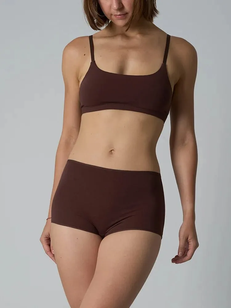 Bralette a chlapecké šortky bez kostic – sada dvoudílného žebrovaného úpletu bez vycpávky — image 2