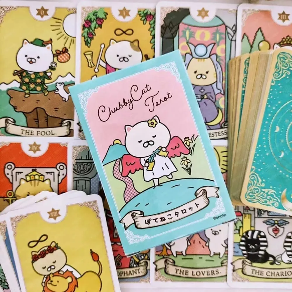 97 x 63 mm Potenko Tarot 78 Cute Cat Tarot Cards Adorable Deck for Beginners Portable Size — image 2