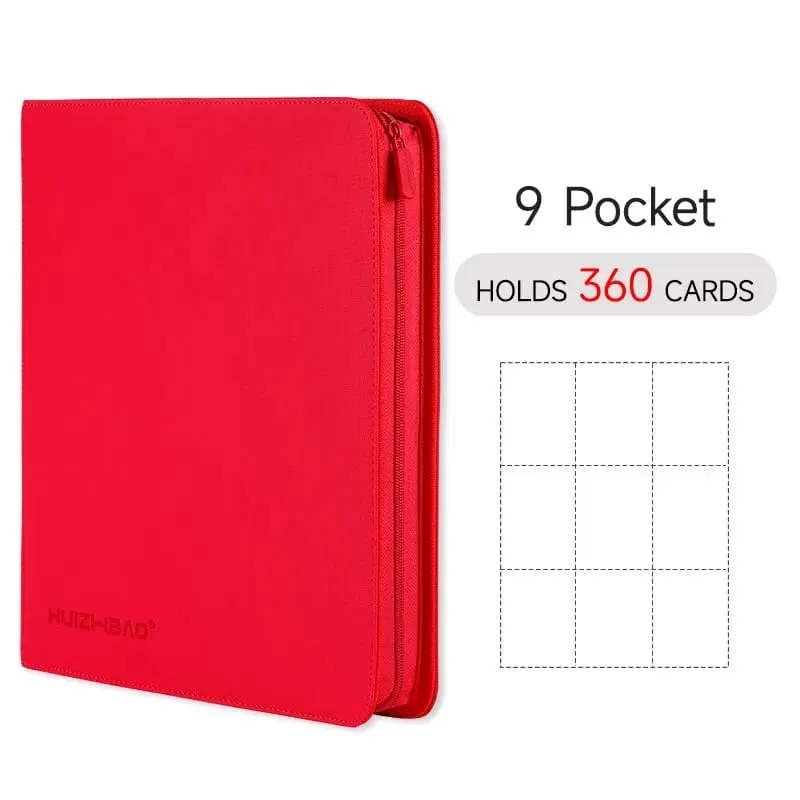 Classeur de cartes à fermeture éclair de poche, album de cartes à collectionner, carte à chargement latéral Durable pour mtg tcg pour pokemon pour yugioh pour le football, 9/12 — image 8