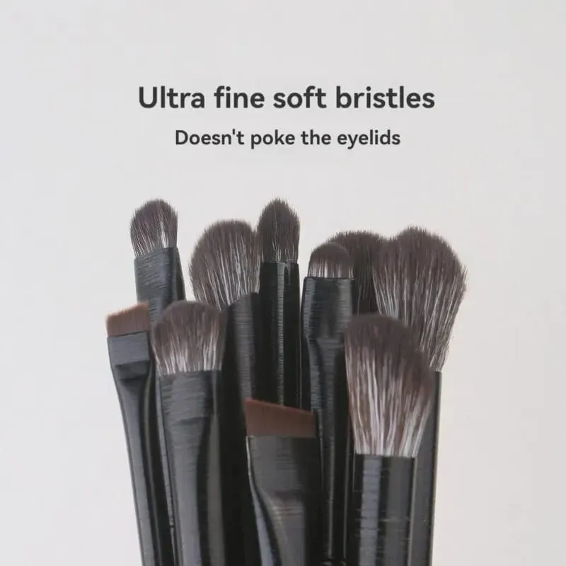 Soft Bristle Eyeshadow Brushes 10-piece Set Eye Makeup Smudge Undercover Eyeliner Blade Eye Detail Small Makeup Brushes — image 2
