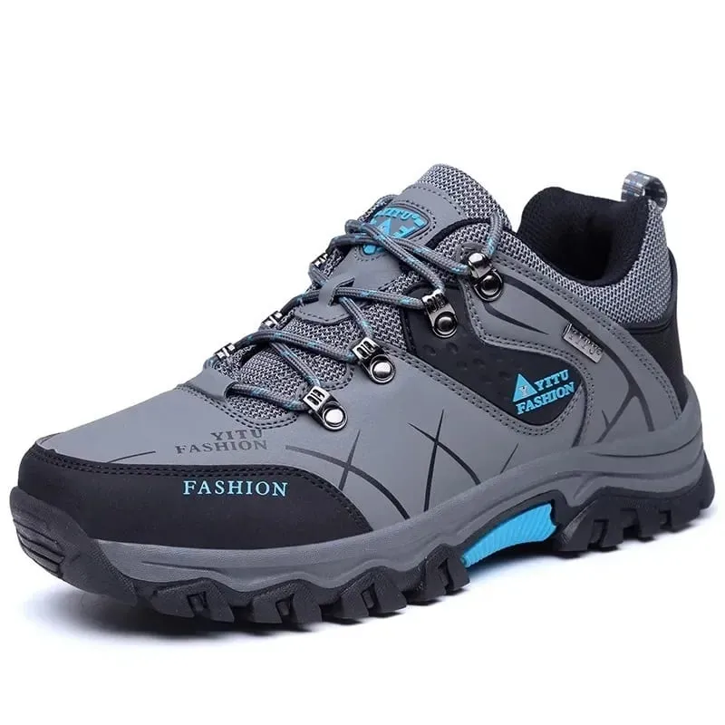 New Leather Sneakers Breathable Men Casual Shoes Comfortable Walking Shoes Non-Slip Outdoors Hiking Shoes Fashion — image 5