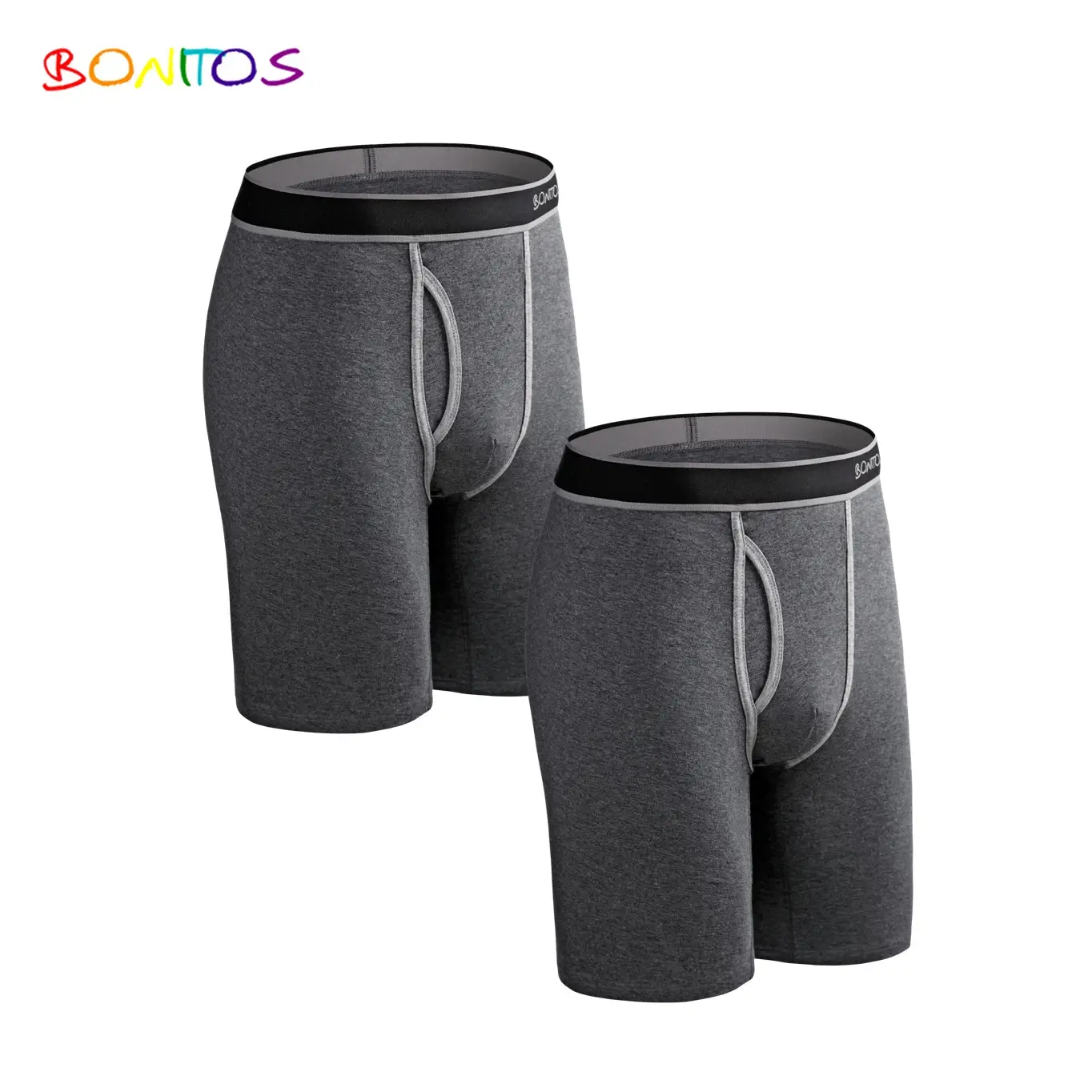 2pcs Pack ขายาวกางเกงขาสั้นผู้ชายกางเกงชุดกางเกง Homme Boxershorts ลื่นชุดชั้นในสำหรับชายผ้าฝ้ายชายเซ็กซี่ชุดกล่อง GYM — image 14