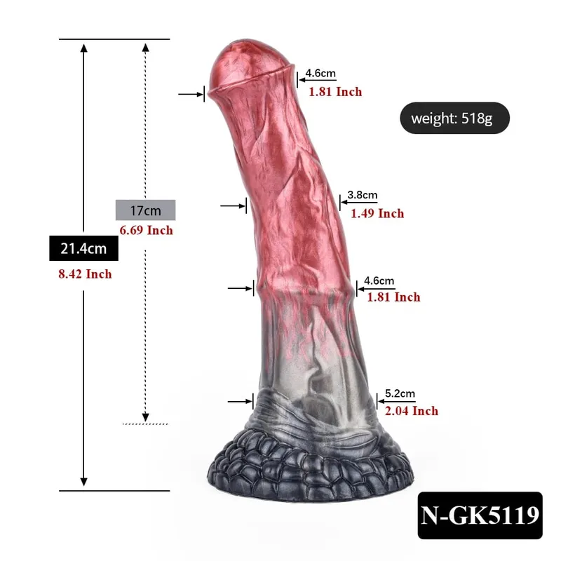 Dildo Kuda Silikon Palam Dubur Zakar Panjang Simpul Besar G-spot Perangsang Faraj dengan Cawan Sedut Mainan Seks Dewasa untuk Wanita Lelaki