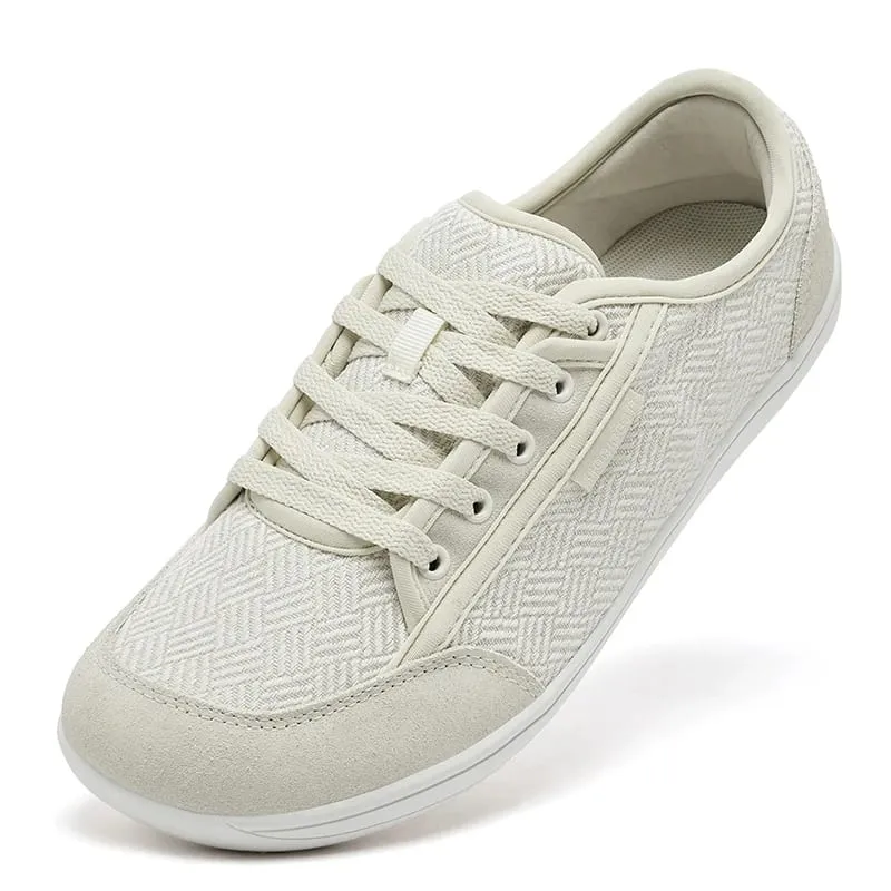 Barefoot Shoes Mens Womens | Zero Drop | Wide Toe | Minimalist Cowhide Leather Lace Up Fashion Sneakers