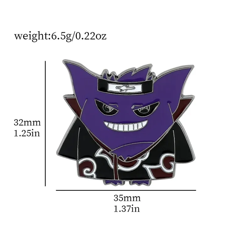 Gengar Cartoon Brooches Anime Enamel Lapel Pins for Backpack Accessories Fans Collection Brooches Jewelry Gift — image 20