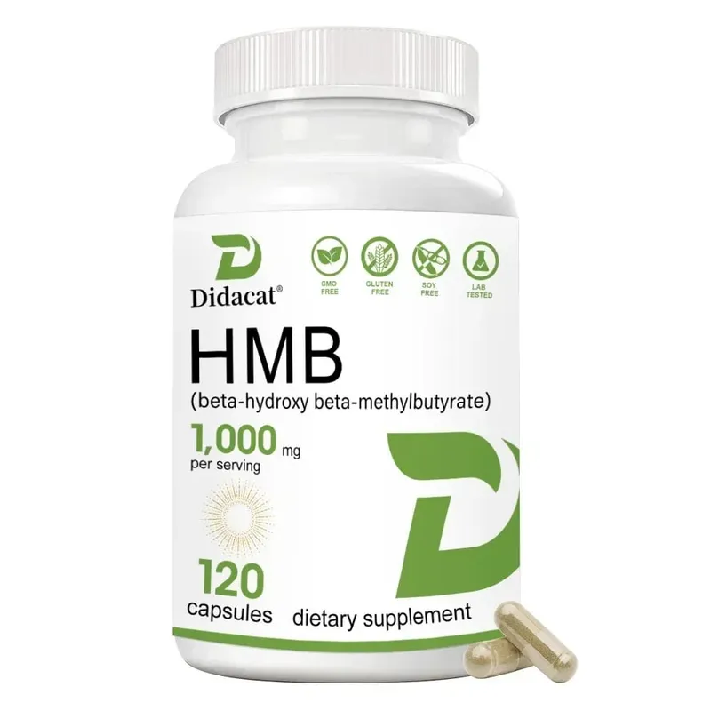 Super Strength HMB Supplement 1000mg per Serving with Vitamin D3 to Help Muscle Growth Lean Muscle Mass & Workout Recovery