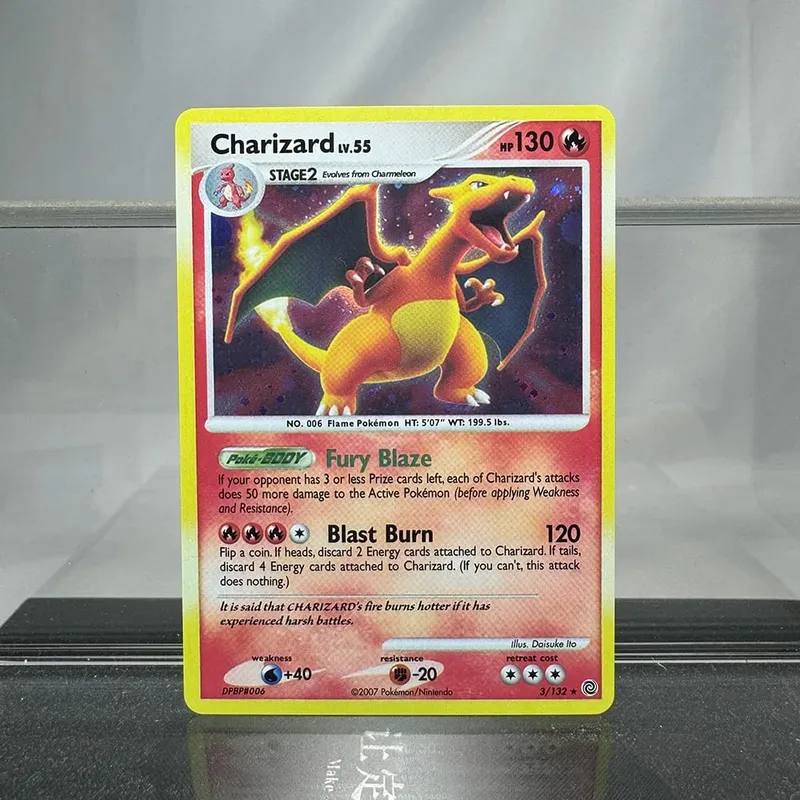 Charizard PTCG Single Collection Card 1st Edition 1996 Vmax Ex Rare Rainbow Card PKM Proxy Cards Toys Gifts — image 2