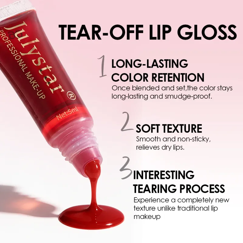6-color Peel Off Lip Gloss Waterproof Long-lasting Black Red Tear-off Lipstick Liquid Non-stick Cup Moisturizer Lip Stain Makeup — image 6