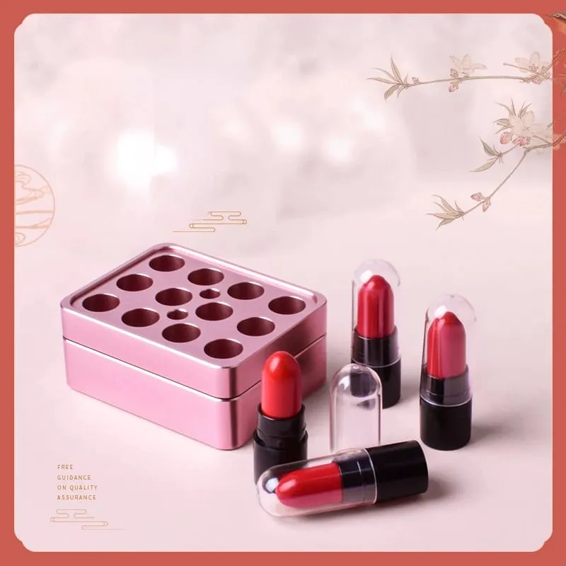 Diy Handmade Lipstick Material 12-hole Aluminum Sample Mold Self-made 9.3mm Small Sample Tube Lipstick Empty Tube Set — image 1