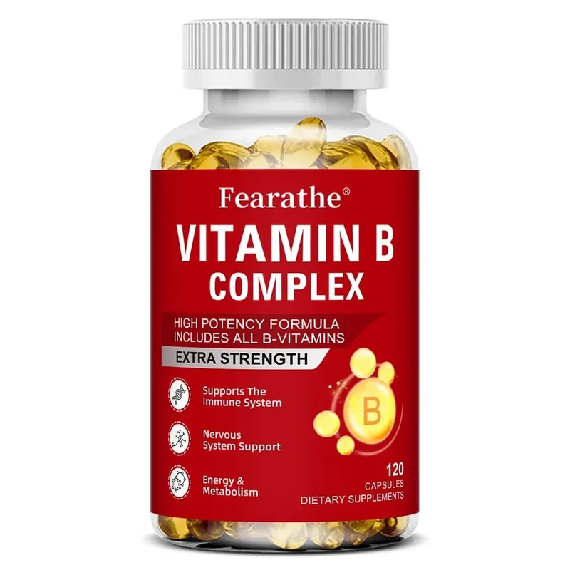 Vitamin B-Complex Vitamin Supplements (B12 B2 B3 B6 Folic Acid &Biotin) Immune & Energy Support Immune Health