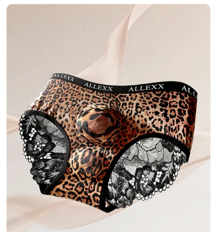 Sous-vêtements pour hommes dentelle cuecas masculino 3D vaisseau spatial calzoncillos hombre imprimé léopard lencerías muy hot sexys tøy hommes lingerie — image 9