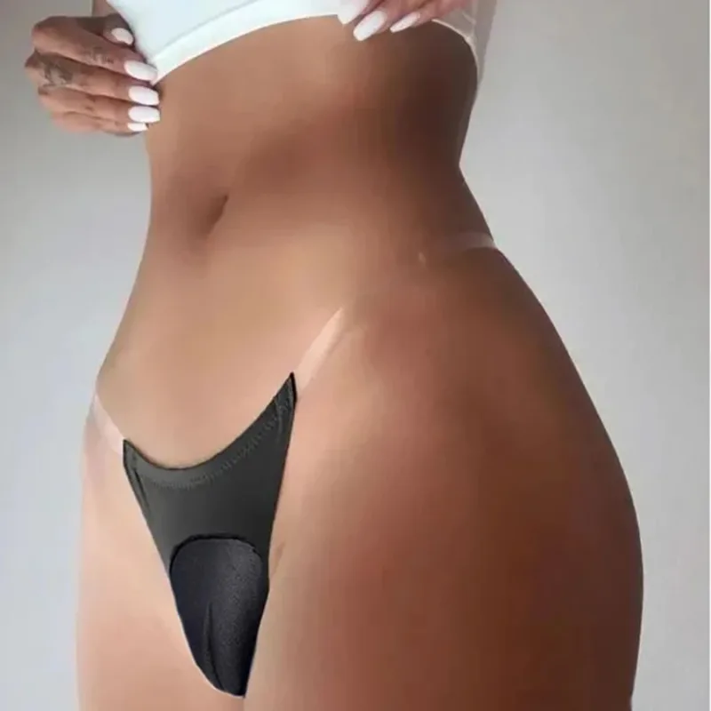 Men's Detachable Adjustable Transparent Silicone Elastic Straps T-back Camel Toe Control Thong Gaff TG Crossdresser Panty