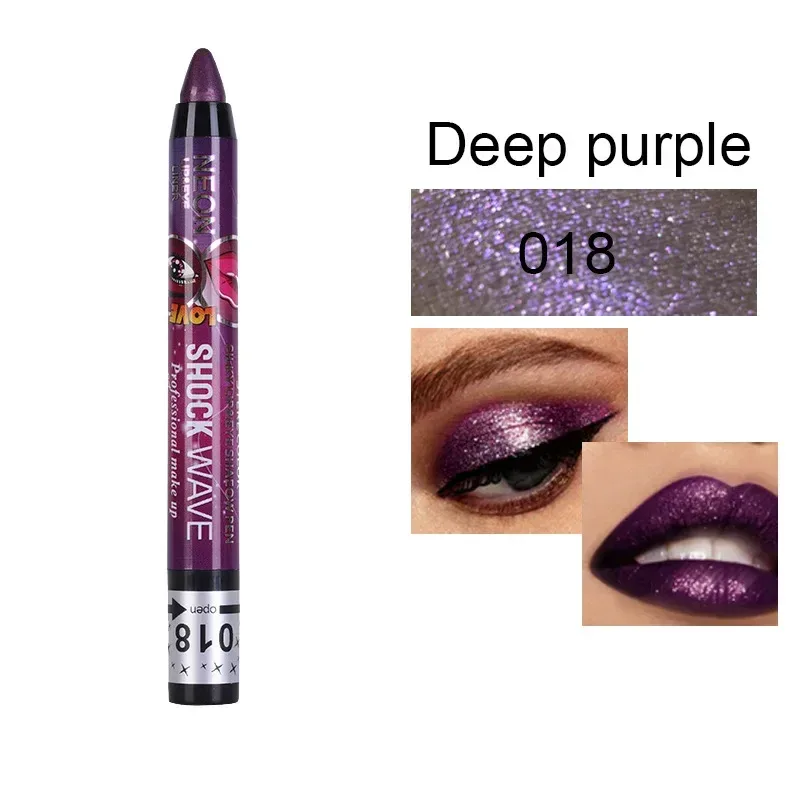 2 In 1 Eyeshadow Lipstick Stick Pencil Waterproof Glitter Matte Eye Shadow Makeup Pigment Eyeshadow Pen — image 14