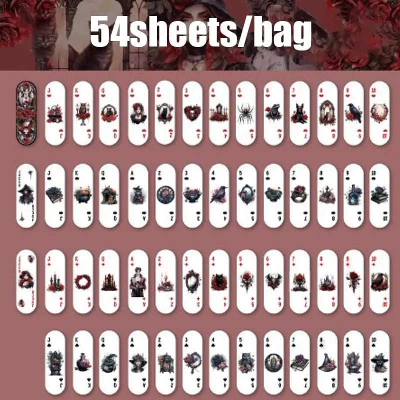 Mr.Paper Table Card Game 54/Box Butterfly Halloween Little Witch Printed Mini Poker Cards Halloween Christmas Gift for Children — image 3
